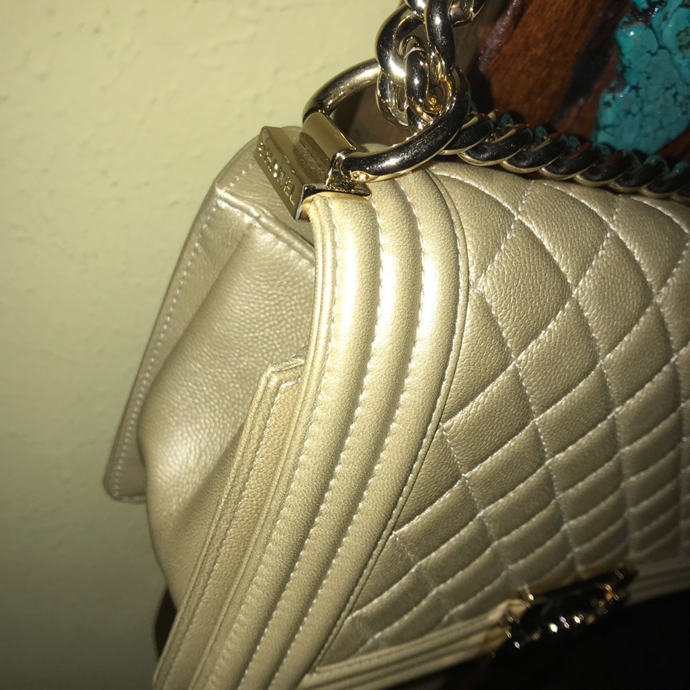 SOLD Chanel Metallic Caviar Medium Boy Flap - Picture 8 of 8